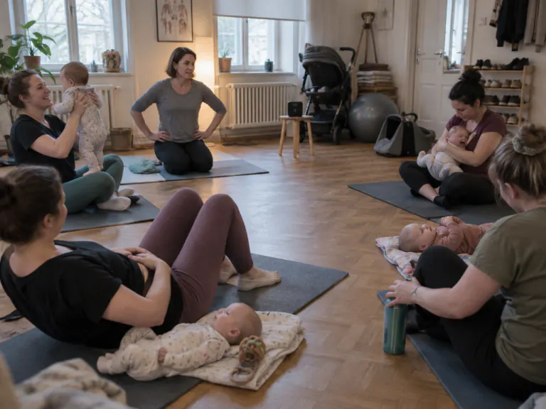 Beispielmotiv: Rückbildungskurs mit Müttern und Babys